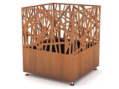 brasero en acier corten