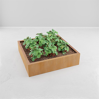 carré de potager module carré en corten