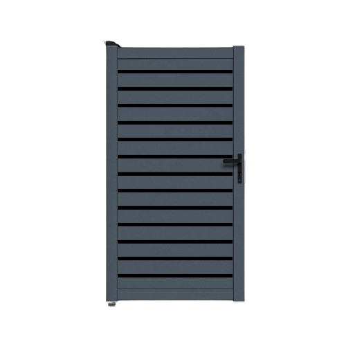 portillon aluminium lames ajourées