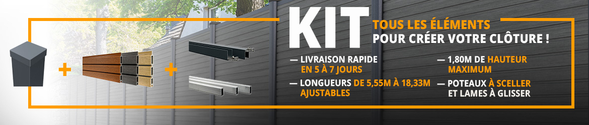 kit clôture composite complet