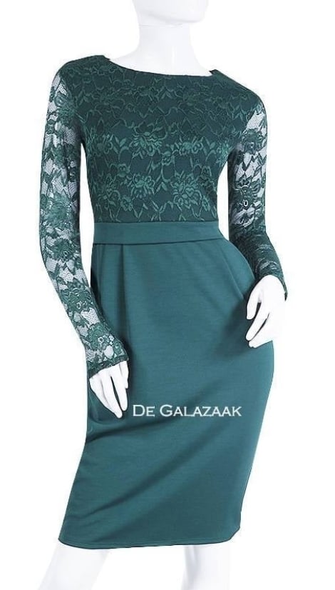 cocktailjurken groen groene cocktailjurk met lange mouwen de galazaak cocktailjurken groen groene cocktailjurk met lange mouwen de galazaak