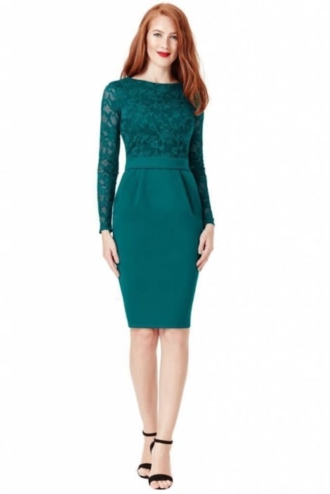 cocktailjurken groen groene cocktailjurk met lange mouwen de galazaak cocktailjurken groen groene cocktailjurk met lange mouwen de galazaak
