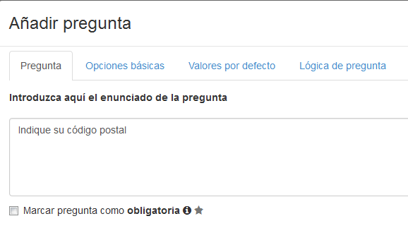 Crear pregunta