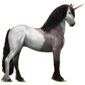 Licorne de selle Frison Noir