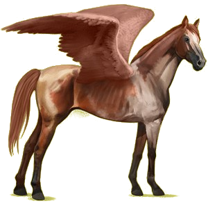 Pégase de selle Pur-Sang Anglais Aubère