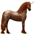 Licorne de selle Frison Noir