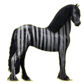 Cheval de selle Frison Noir