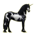 Licorne de selle Noir