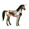 Licorne de selle Mustang Spotted Cerise