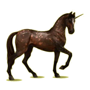 Licorne de selle Akhal-Téké Alezan