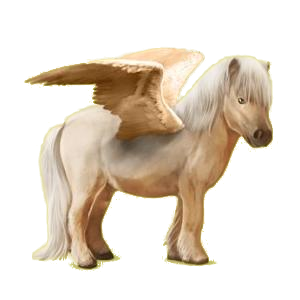Poney pégase Shetland Alezan