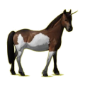 Poney licorne Alezan