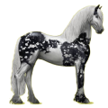 Pégase de selle Frison Noir