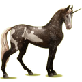 Licorne de selle Marwari Alezan