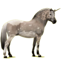 Poney licorne Fjord Brunblakk