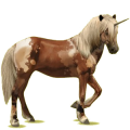 Licorne de selle Alezan