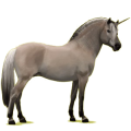 Poney licorne ailé Fjord Brunblakk