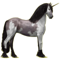 Licorne de selle Noir