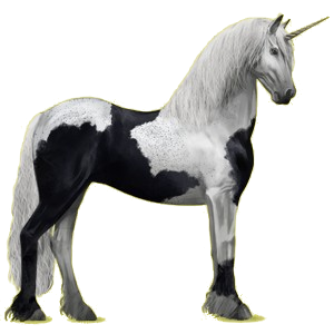 Licorne de selle Frison Noir