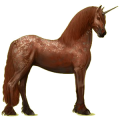 Licorne de selle Noir