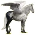 Pégase de selle Lipizzan Gris Pommelé