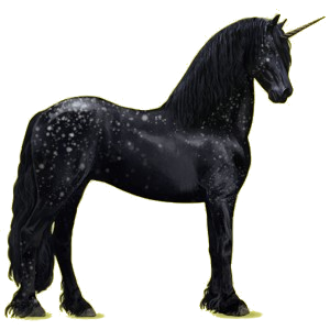 Licorne de selle Frison Noir