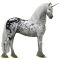 Licorne de selle Frison Noir