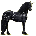 Licorne de selle Noir