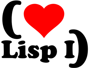 I heart Lisp tee shirt design version 2