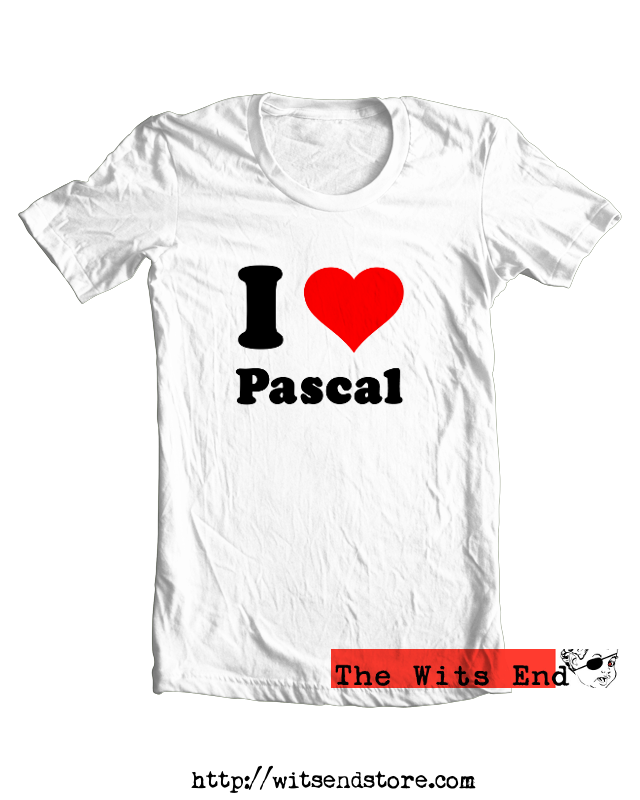 I Heart Pascal tee shirt example