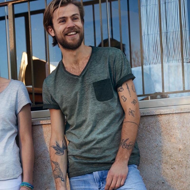 Jn8016 Heren Slub T Shirt