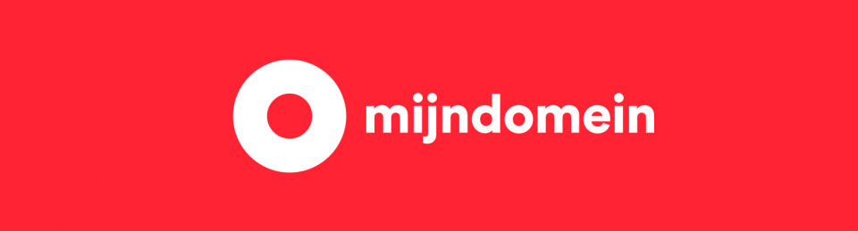 mijndomein logo in red box