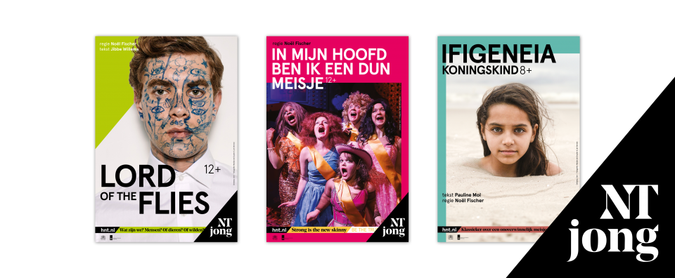 Het Nationale Theater (HNT) diverse grafisch ontwerp folders designed by Grrr voor Het Nationale Theater