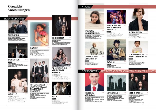 National Theatre (HNT) programme, graphic design by Grrr