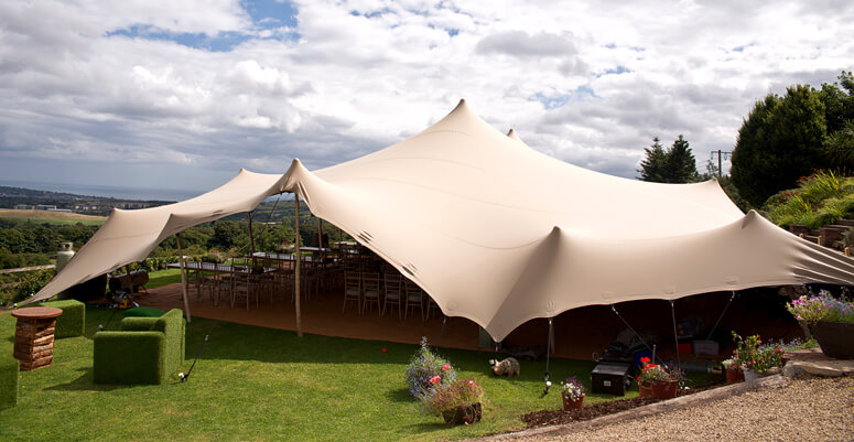 Image of strectched tent from the The Outdoor Wedding Company