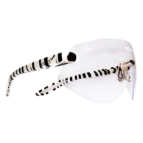 HOGIES BESCHERMBRIL EYEGUARD CLEAR FRAME ZEBRA PATROON NEG015