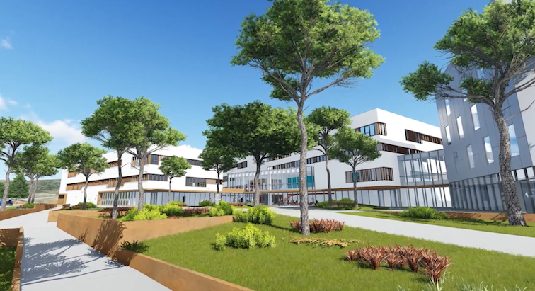 Le futur Hôpital privé du Grand Narbonne débute sa construction dans l'Aude. - Droits réservés — Elsan Le futur Hôpital privé du Grand Narbonne débute sa construction dans l'Aude.