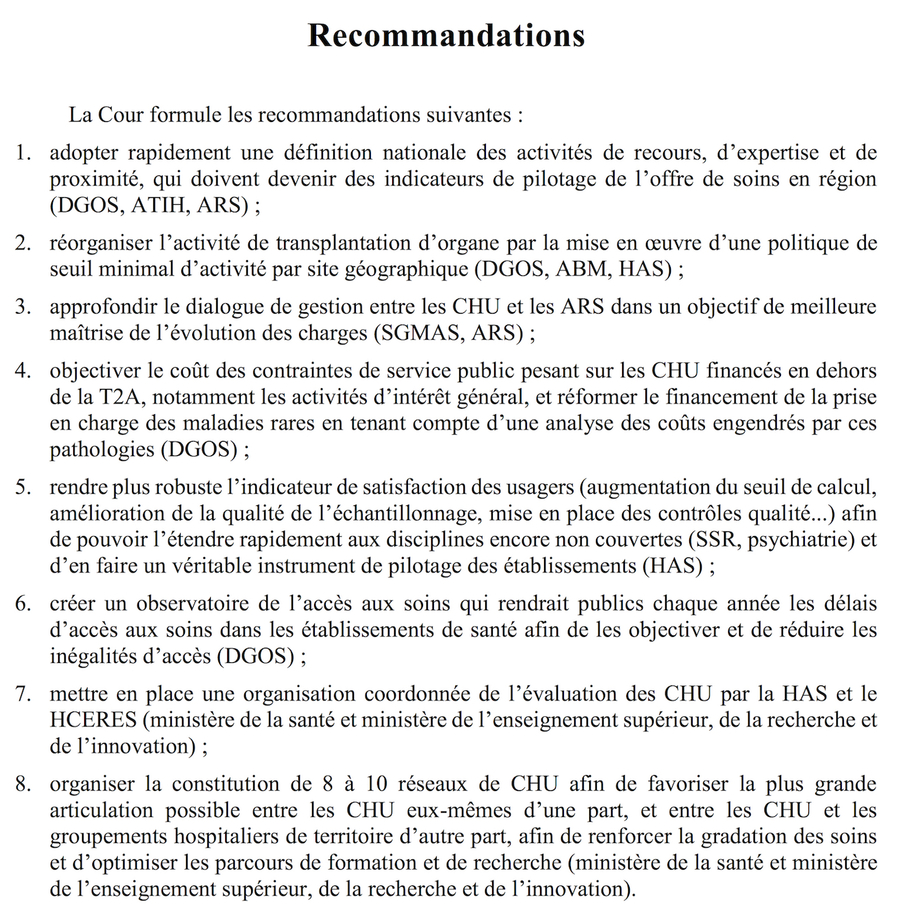 La Cour des comptes formule huit recommandations dans son rapport. - Droits réservés — Cour des comptes La Cour des comptes formule huit recommandations dans son rapport.
