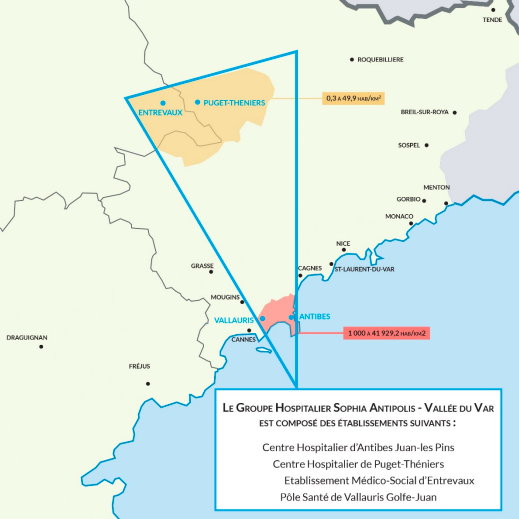 Le GH Sophia-Antipolis-Vallée du Var fédère quatre établissements des Alpes-Maritimes et Alpes-de-Haute-Provence. - Droits réservés — CH Antibes-Juan-les-Pins Le GH Sophia-Antipolis-Vallée du Var fédère quatre établissements des Alpes-Maritimes et Alpes-de-Haute-Provence.
