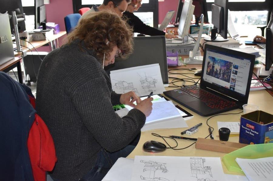 L'équipe Falc est composée de cinq transcripteurs et d'un graphiste. - Droits réservés — Apei de Périgueux L'équipe Falc est composée de cinq transcripteurs et d'un graphiste.