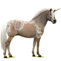 Einhorn-Pony Norweger Braunfalben