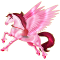 Pegasus-Reitpferd Paint Horse Brauner mit Overo-Scheckung