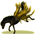 Pegasus-Reitpferd Lusitano Dunkelbrauner