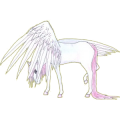 Pegasus-Reitpferd Mustang Dunkelbrauner