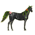 Geflügeltes Einhorn-Reitpferd Araber Brauner