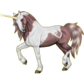 Einhorn-Reitpferd Paint Horse Palomino mit Tobiano-Scheckung