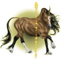 Einhorn-Reitpferd Friese Rappe