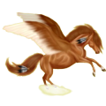 Pegasus-Reitpferd Isländer Fuchs