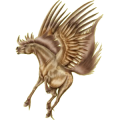 Pegasus-Reitpferd Lusitano Falbe
