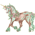 Einhorn-Reitpferd Paint Horse Rotbrauner mit Tobiano-Scheckung